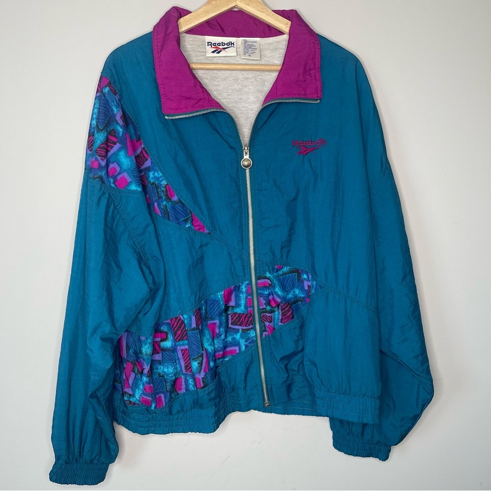 Reebok‎ Women's Blue Jacket with Pink Accents